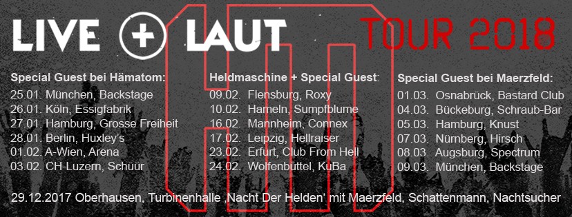 ‚LIVE+LAUT‘ ALBUM+TOUR 2018 ANNOUNCED !